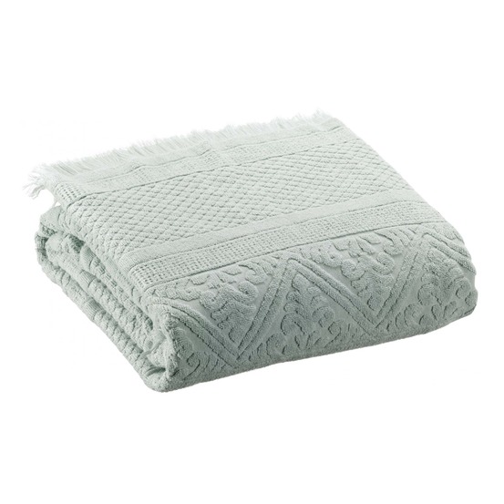 Drap de bain uni zoé jade 100 x 180 cm