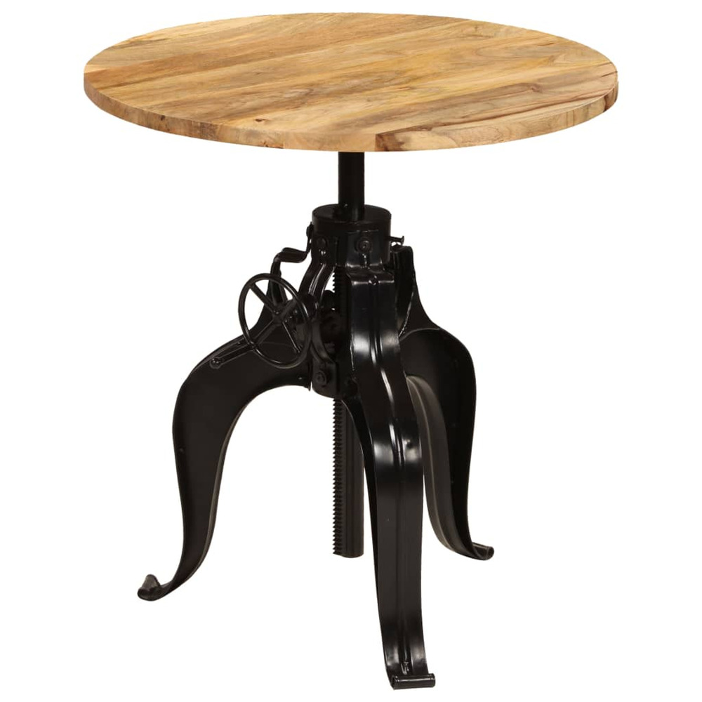Table de bar bois de manguier massif 75x(76-110) cm