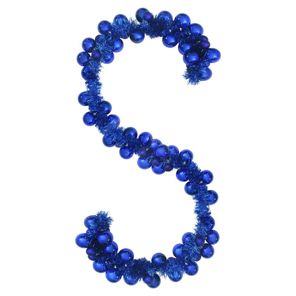 Guirlande de boules de noël led bleu 186 cm polystyrène