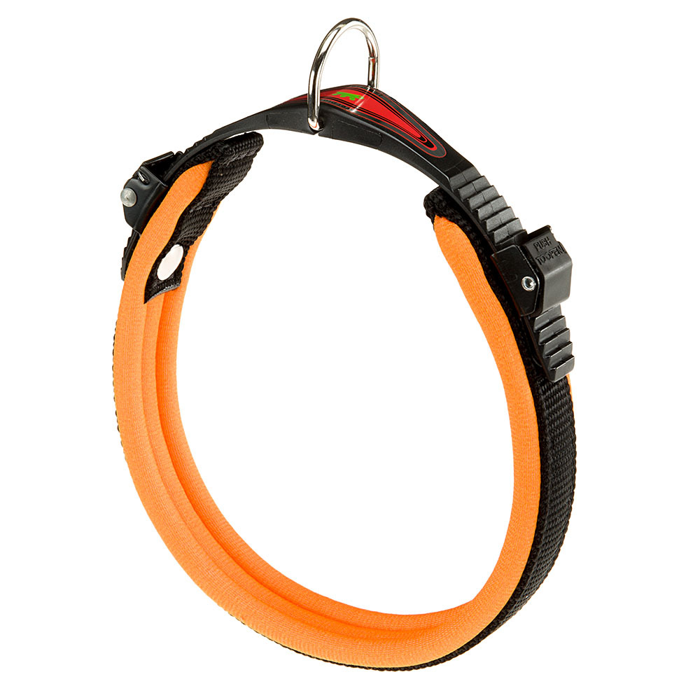 Collier ergonomique pour chiens ergofluo c15/33 avec rembourrage et fermeture à micro-régulation