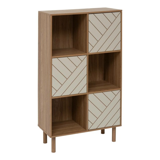 5five - etagère 6 cases mix'n'match bois et motif rayé