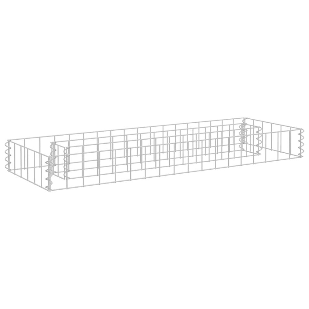 Lit surélevé à gabion acier galvanisé 90x30x10 cm