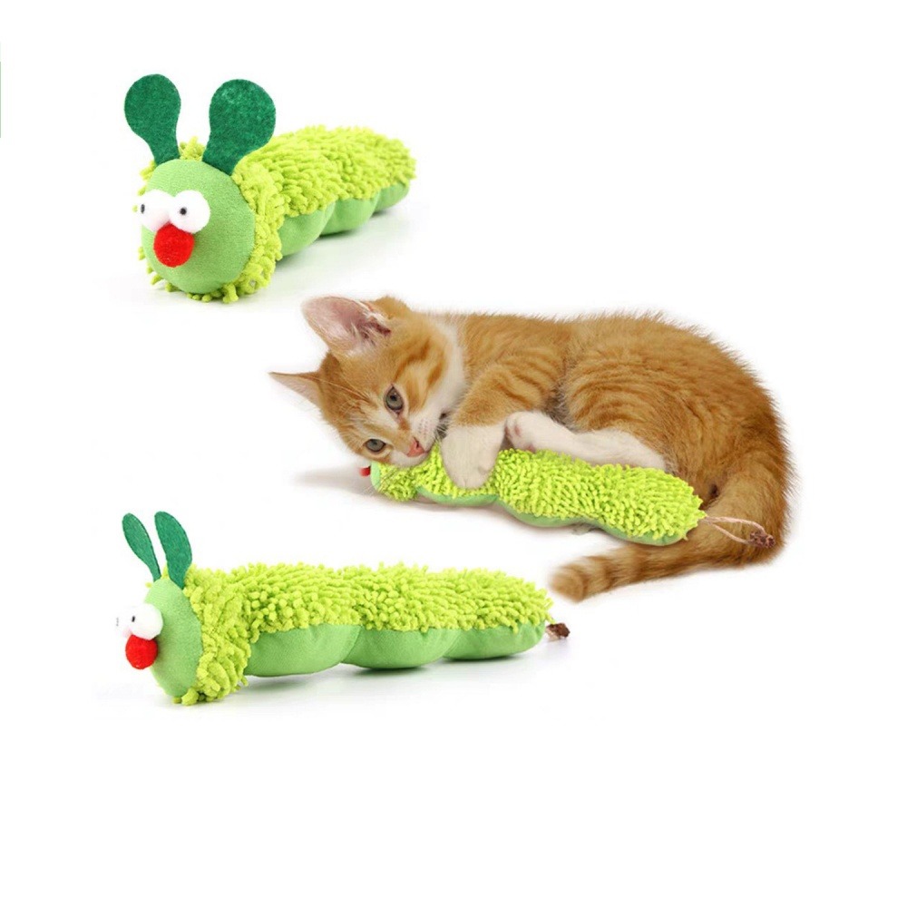 Dtopbuyage jouet en peluche pour chat caterpillar