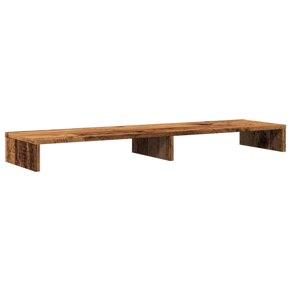 Support de moniteur vieux bois 100x27x10 cm bois d'ingénierie