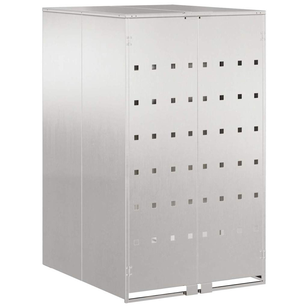 Stockage de poubelle à roulettes avec couvercle à gaz relevable pour poubelle de 240l