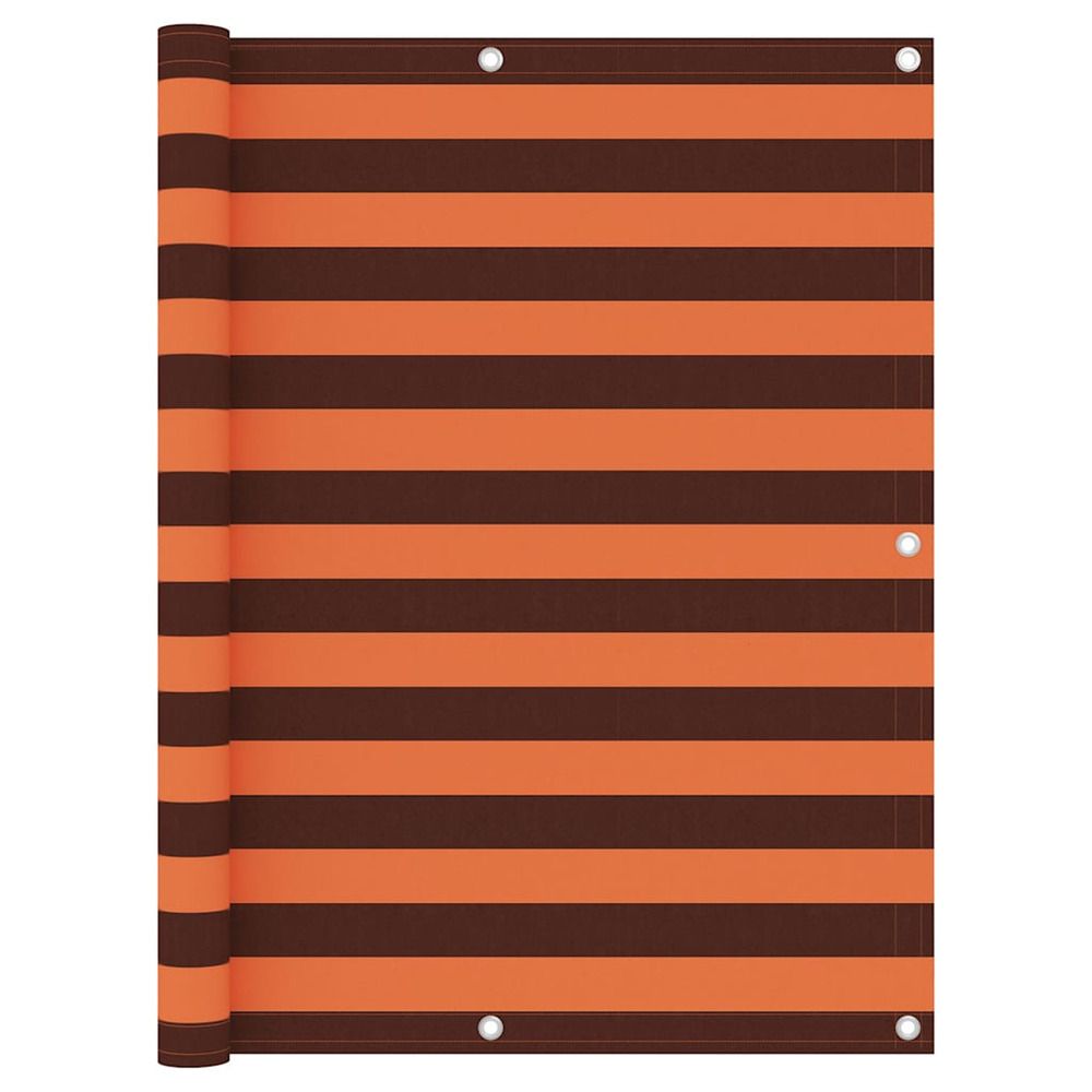 Écran de balcon orange et marron 120x300 cm tissu oxford