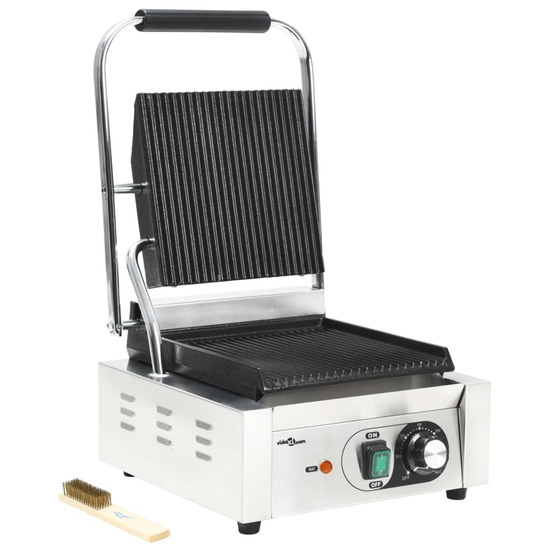 GRILL POUR PANINI RAINURE ACIE-(865656)