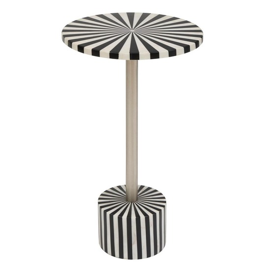 Table d'appoint nema noir et blanc 36x36x58,5cm
