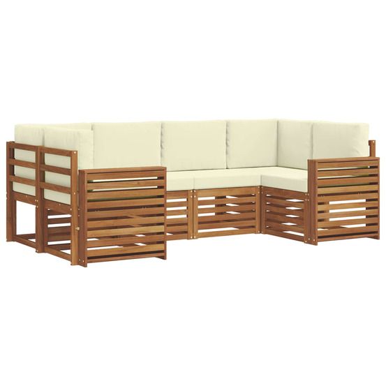 Ensemble de canapés d'extérieur 6 pc naturel et crème