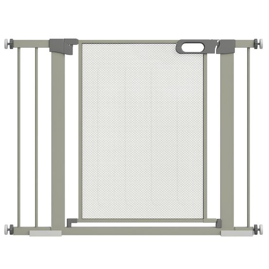 Grille de protection chien acier maison fixation pression 75-103cm gris - comfortxl pet living
