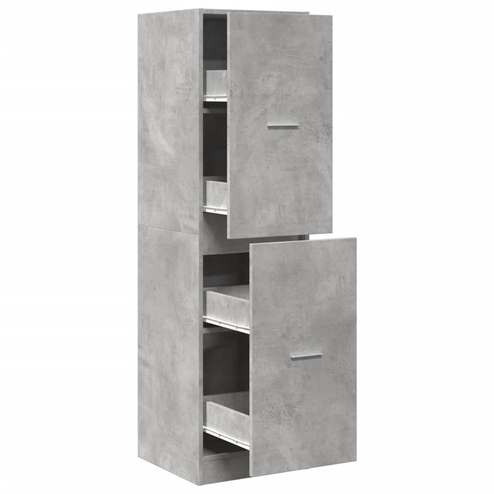 Armoire d'apothicaire gris béton 40x41x144,5 cm bois ingénierie