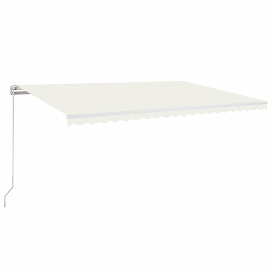 Auvent rétractable crème 500 × 300 cm polyester et aluminium