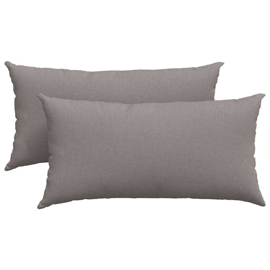 Coussins de canapé 2 pcs taupe 80 x 40 cm tissu