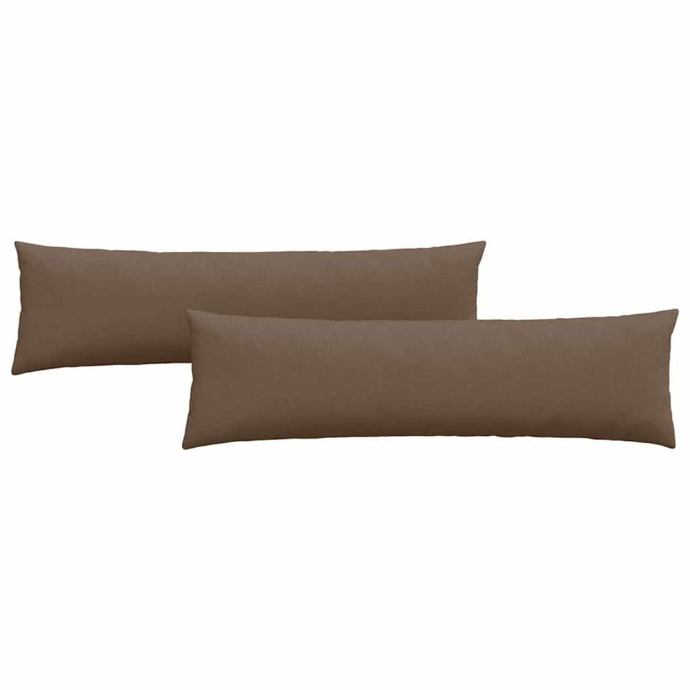 Coussins de canapé 2 pc tissu marron 145 x 40 cm