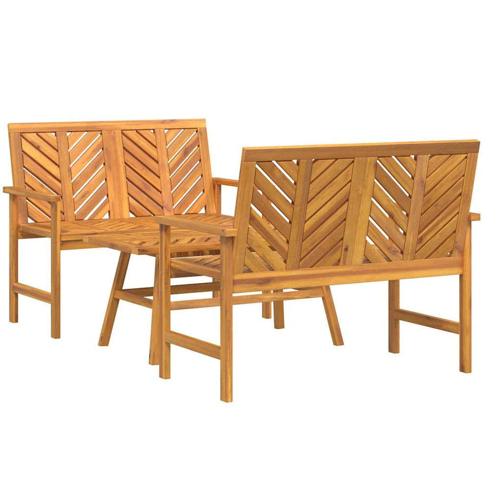 Ensemble de salon de jardin 3 pcs marron bois d'acacia massif