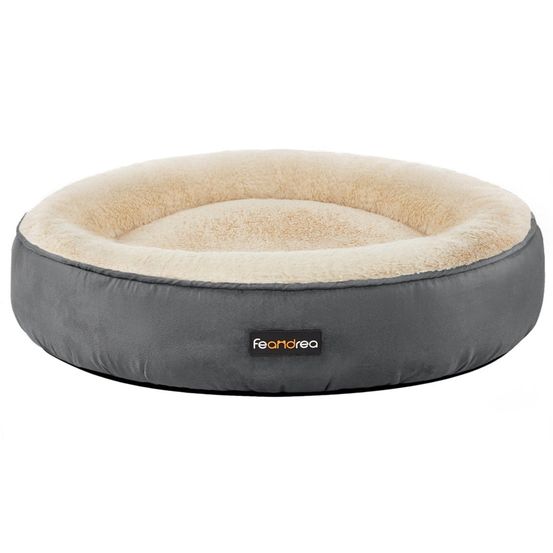 Panier pour chien rond lit chat donuts diamètre 70 cm gris foncé