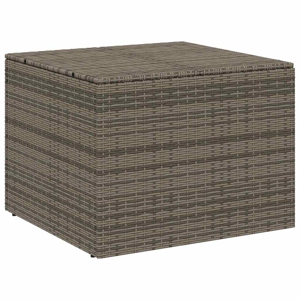Boîte de rangement de jardin gris 291l résine tressée