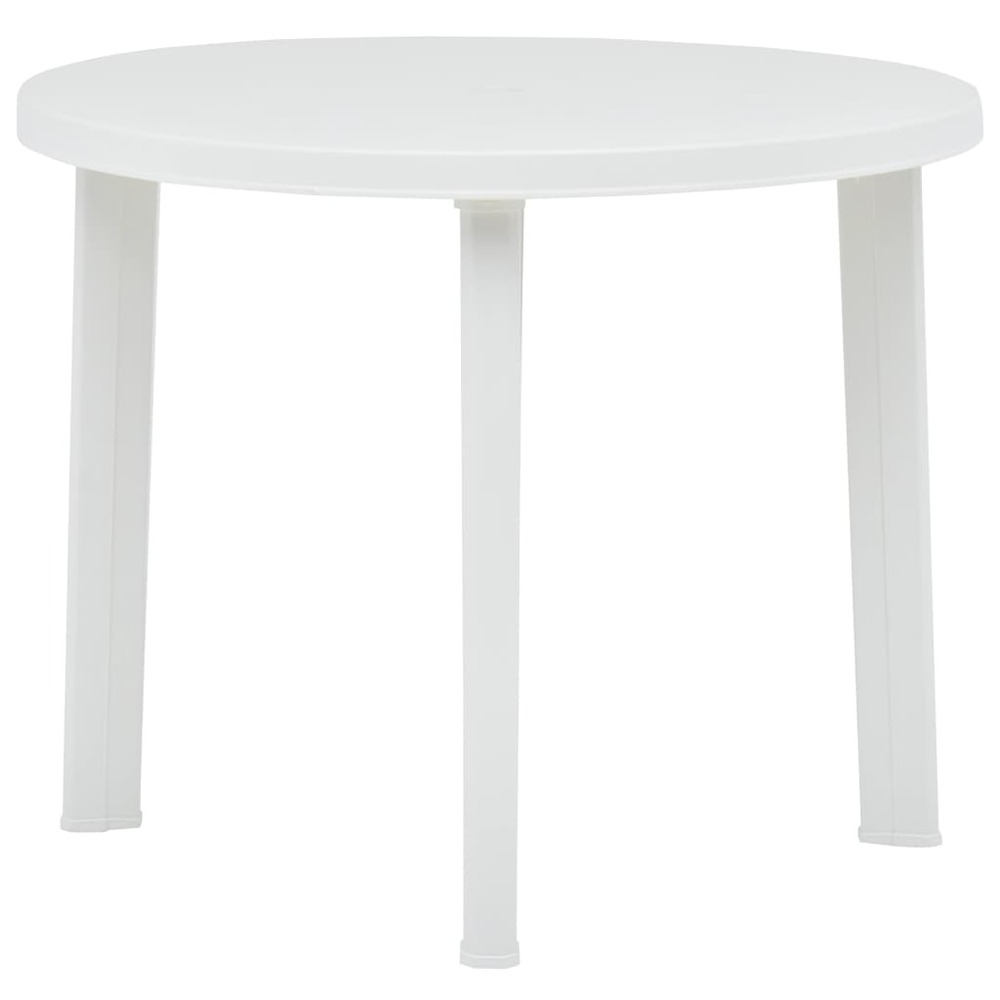 Table de jardin blanc 89 cm plastique