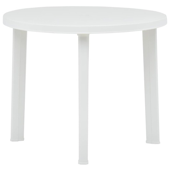 Table de jardin blanc 89 cm plastique