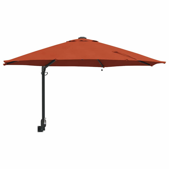 Parasol de jardin rouge et noir 248 x 248 x 148 cm