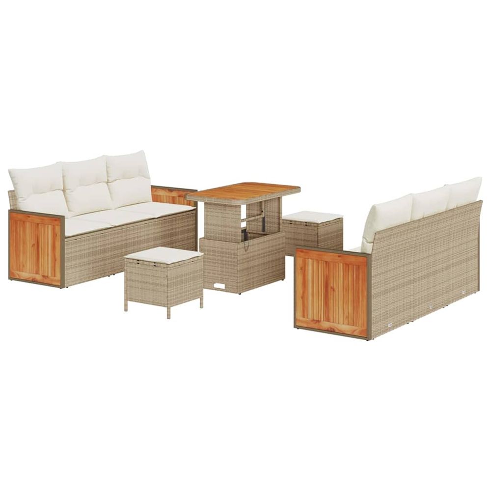 Ensemble de canapé de jardin 11 pc 8-nombre de places