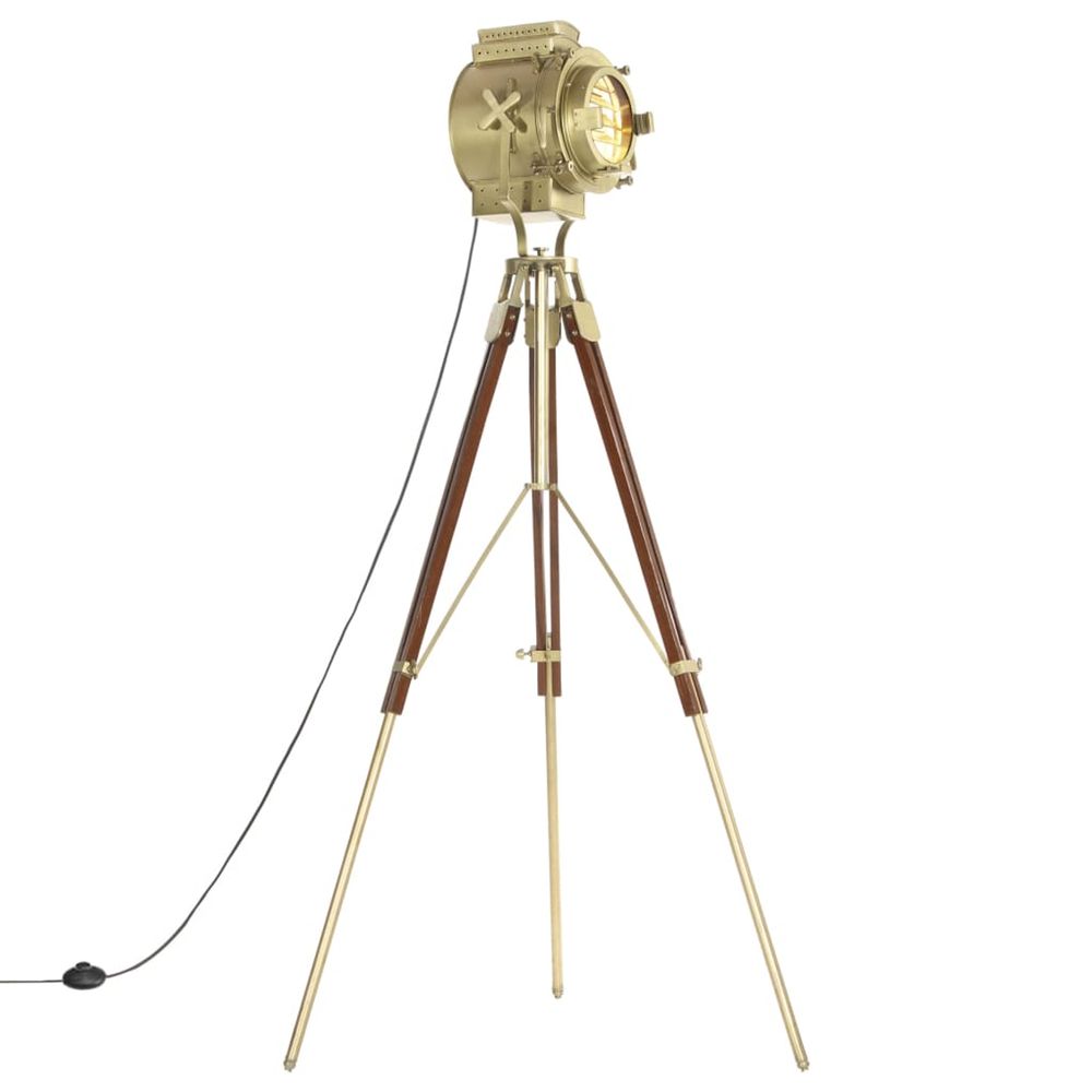 Lampadaire à trépied bois de manguier massif 193 cm