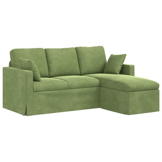 Canapé vert clair 178 x 134 x 80 cm velours