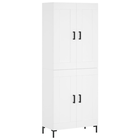 Buffet bahut commode armoire meuble de rangement organisateur cuisine salle de séjour salon haut 69,5 x 34 x 180 cm bois d'in