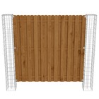 Panneau de clôture de jardin avec poteaux en gabion bois de pin