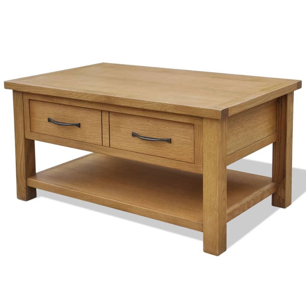 Table basse 88x53x45 cm Bois de chÃªne massif
