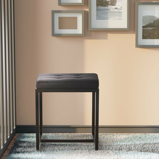 Tabouret barci b en velours