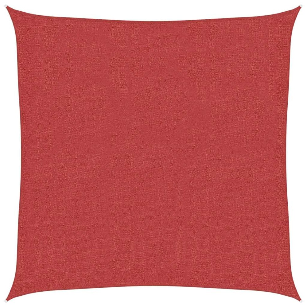 Voile d'ombrage 160 g/m² rouge 7x7 m pehd