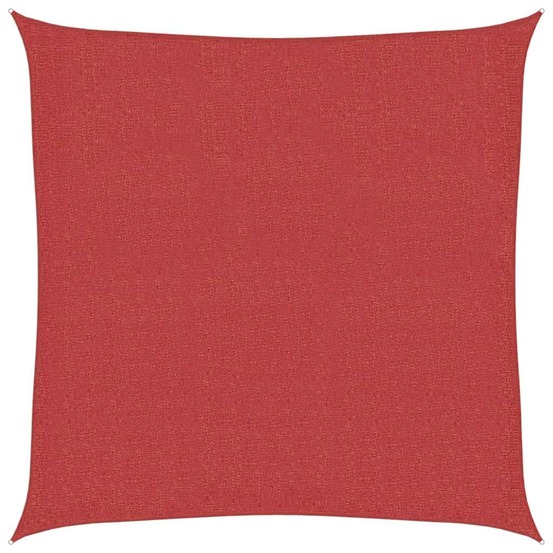 Voile d'ombrage 160 g/m² rouge 7x7 m pehd