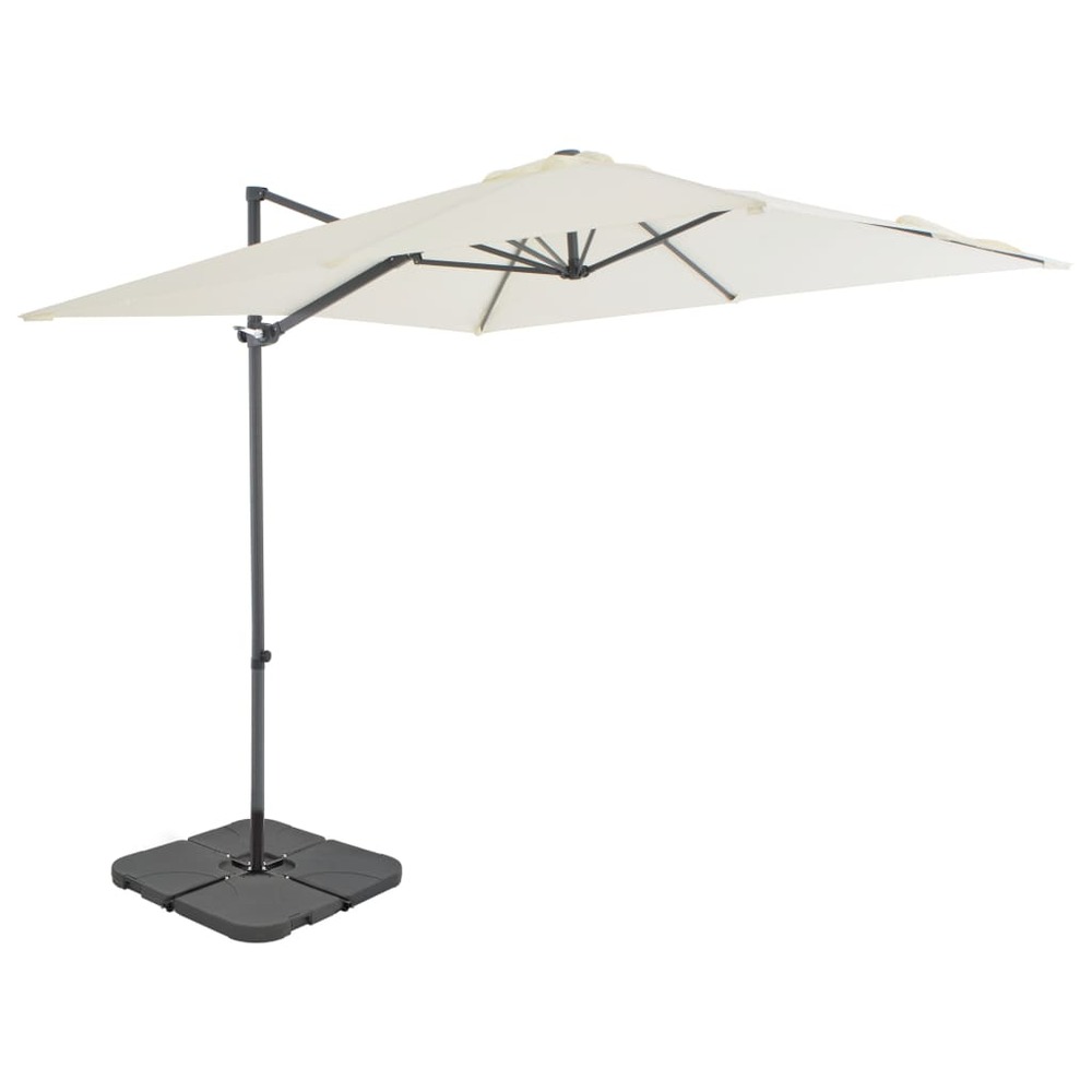 Parasol de jardin avec base portable sable