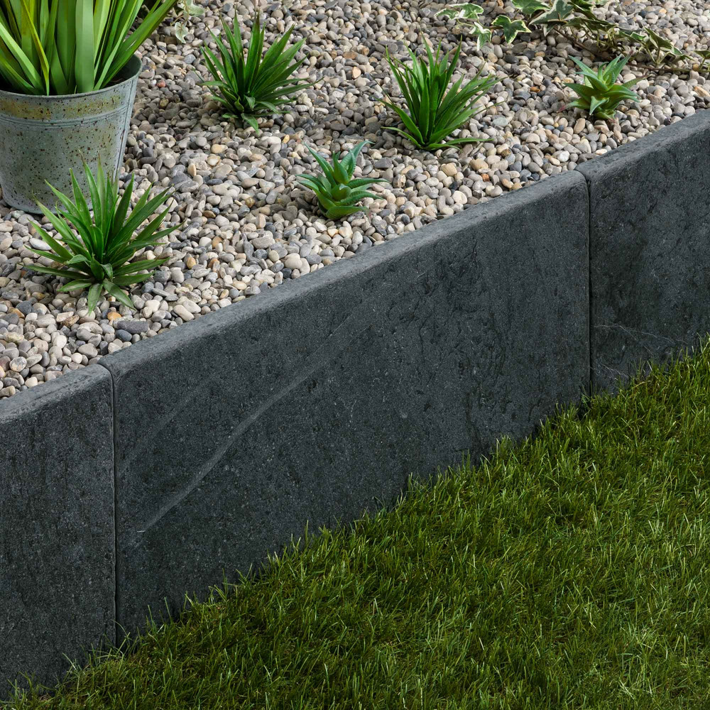 Bordure de jardin ardoise noire vieillie 60x30x3 cm (à l'unité) - ro'ma nature