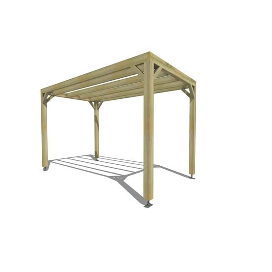 Pergola bois • 2m x 4m • indépendante • sens profondeur • livraison comprise