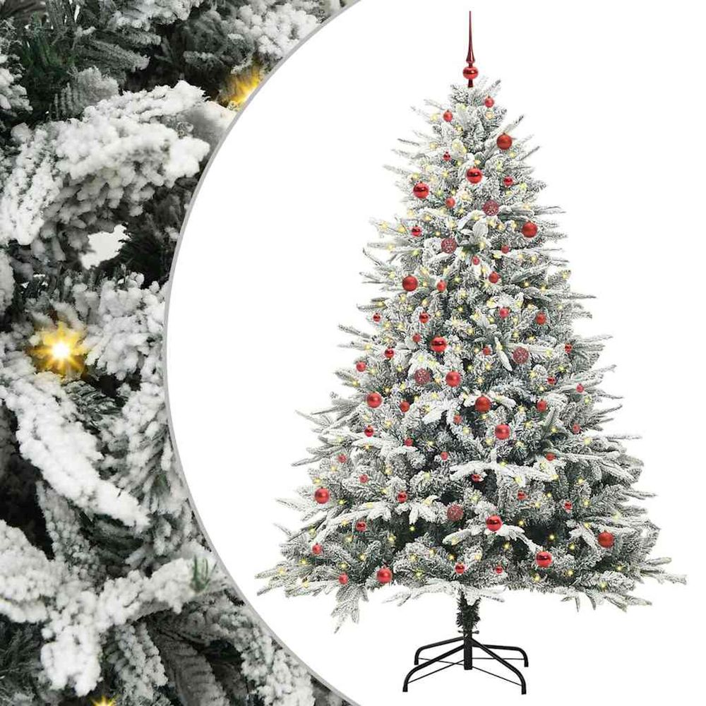 Arbre de noël artificiel pré-éclairé avec ensemble de boules