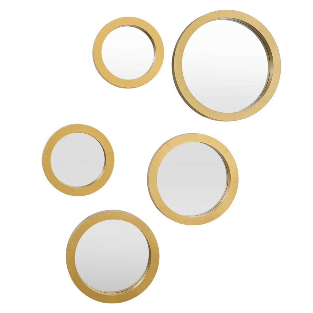 Lot de 5 miroirs muraux rond 