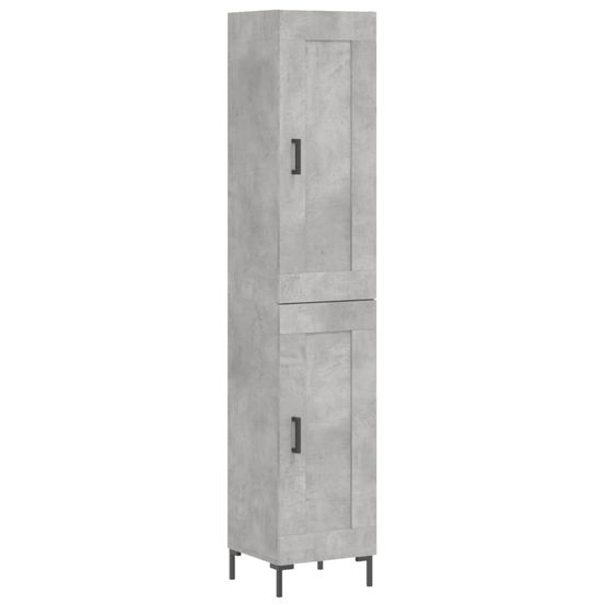 Buffet bahut commode armoire meuble de rangement organisateur cuisine salle de séjour salon haut 34,5 x 34 x 180 cm bois d'in