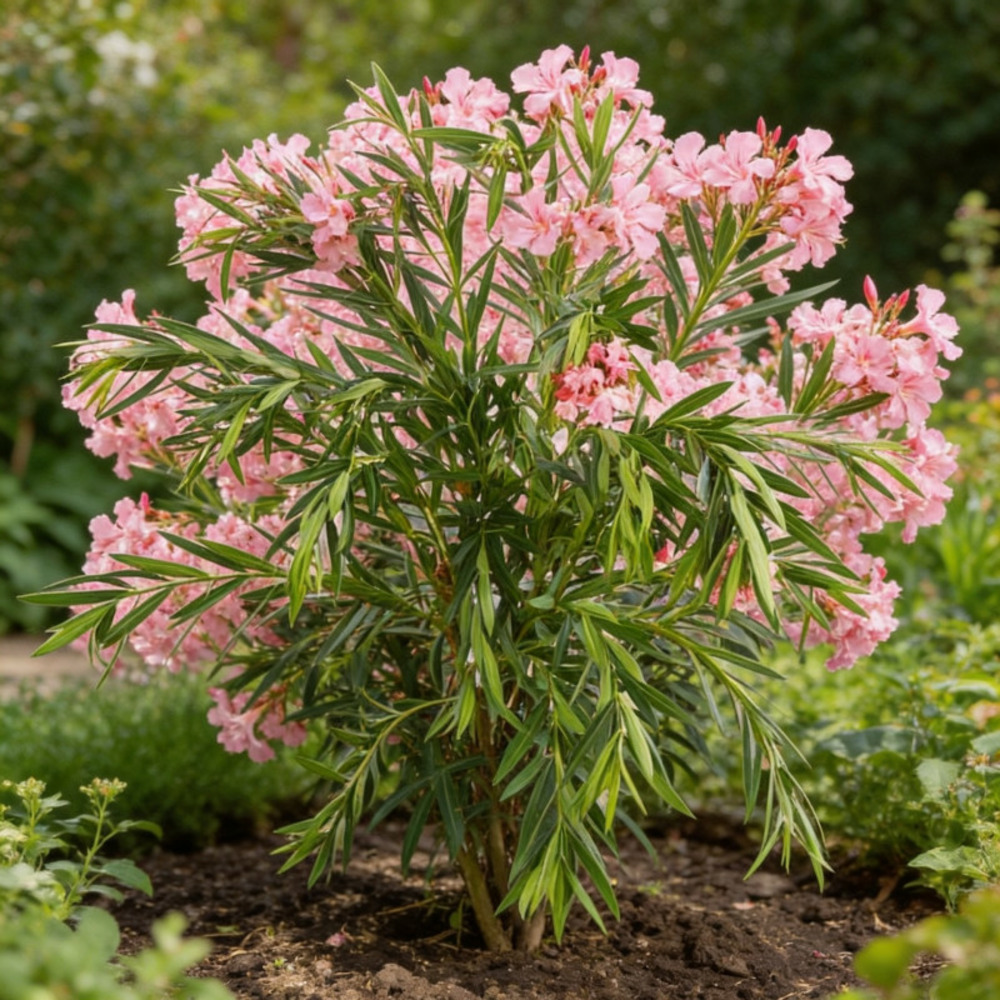 Laurier rose rose 80/100cm pot 18l - nerium oleander