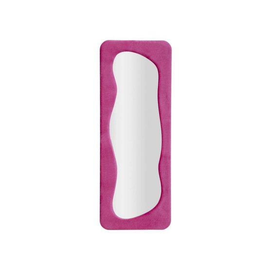 Miroir en verre et tissu theodor 60 x 4 x 160 cm fuschia