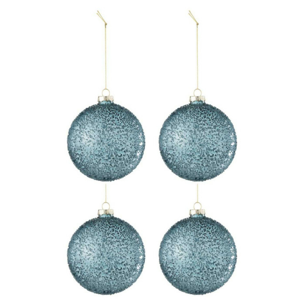 Lot de 4 boules de noël 