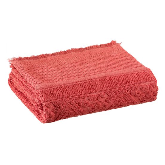 Drap de bain uni zoé brique 100 x 180 cm