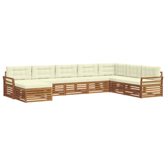 Ensemble de canapés d'extérieur 8 pcs naturel et crème