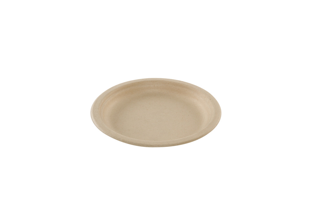 Assiette ronde crème en canne à sucre ø 17 cm - 800 unités - betik