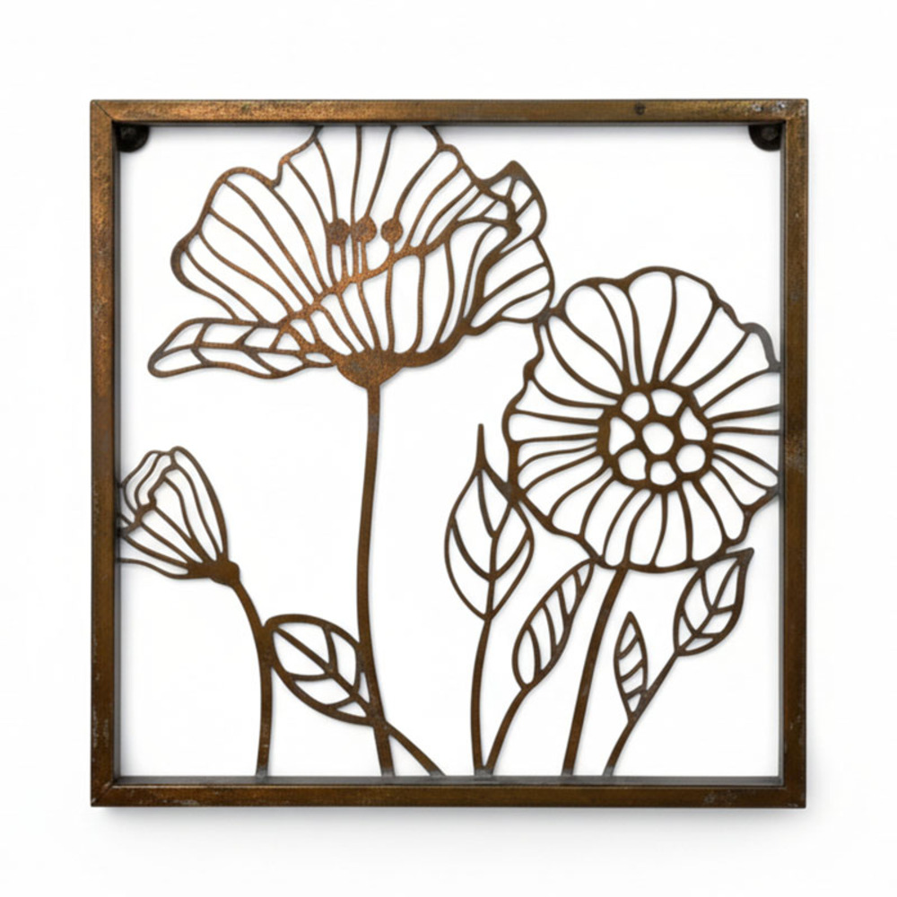 Décoration murale florale 32x29x33cm