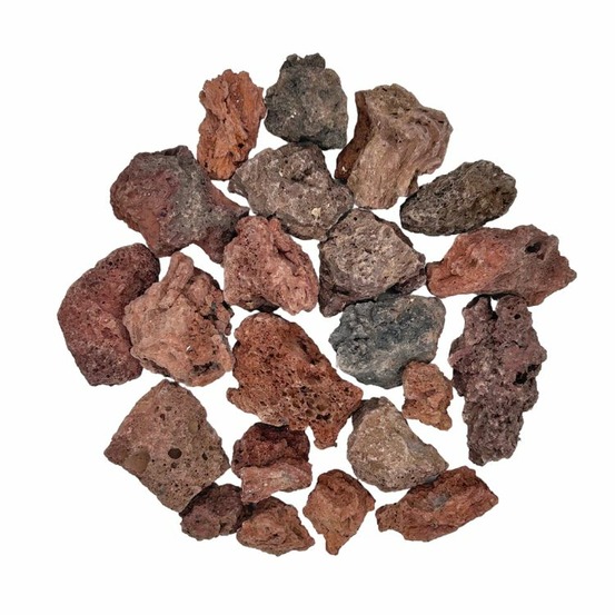 Pack 6 x big bag de 1m³ (+/- 120m²) gravier pouzzolane rouge / noir ø 15/25 mm - livraison standard