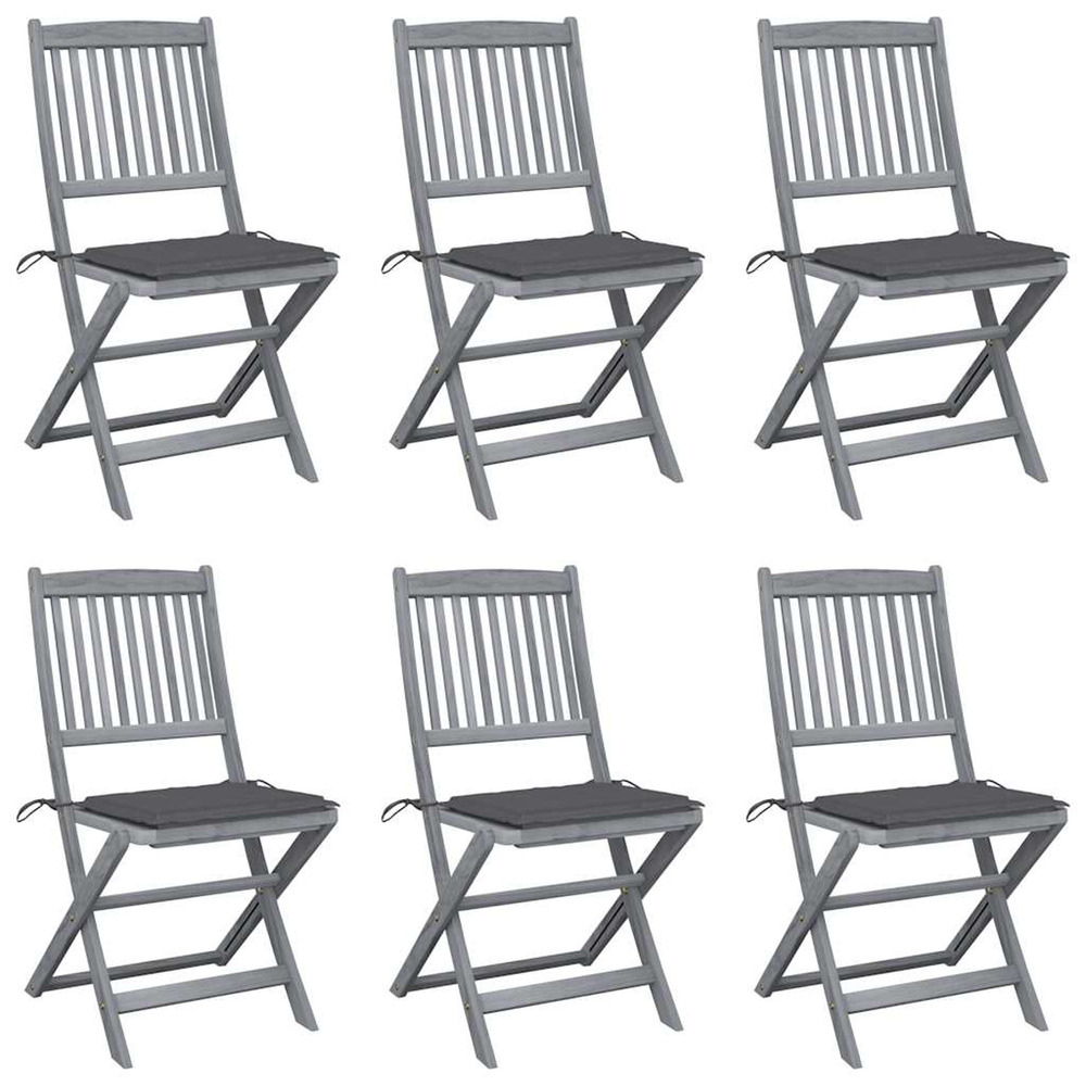 Chaises pliables d'extÃ©rieur 6 pcs