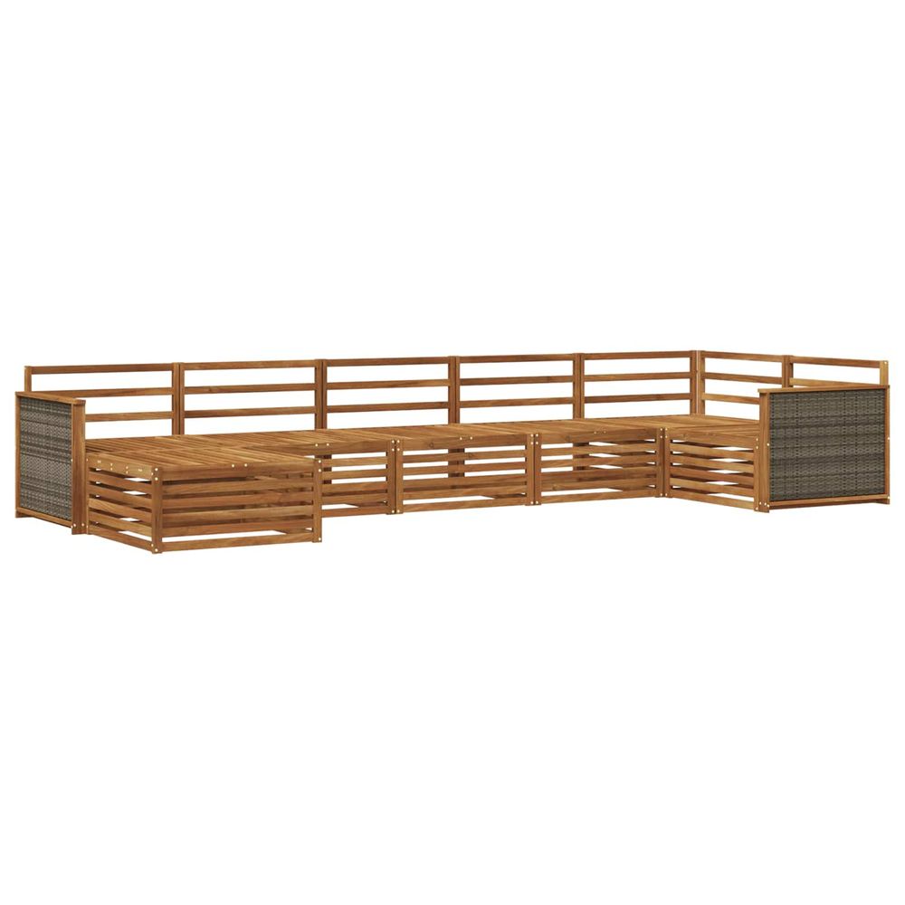 Ensemble de canapés d'extérieur 7 pc naturel