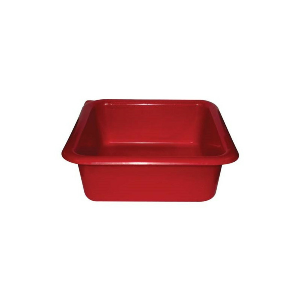 Cuvette carree 3.5l 24cm rouge aluminium et plastiq - cc24